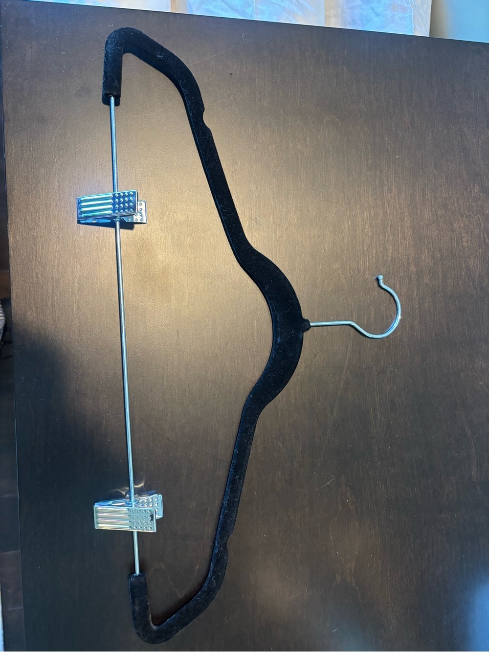 Black felt hangers
$.45 each 
200 shirt 
22 pants 
47 skirt with metal clips